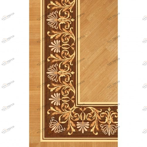 Художественный паркет Da Vinci Паркетный Бордюр 26-199 Орех Европейский (Грецкий) Селект (Гладкая) 1000х200 мм 26011199