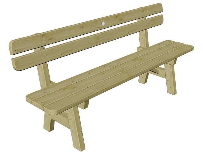 Садовая скамейка из сосны со спинкой Pircher SIRMIONE ARCH-00028120 - Вид №4