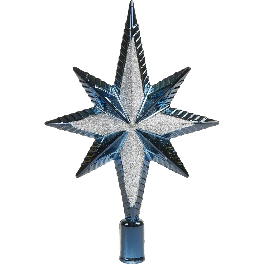 84751280 Верхушка на елку Звезда Семиконечная h20 см синий STLM-0951099 Santreyd 