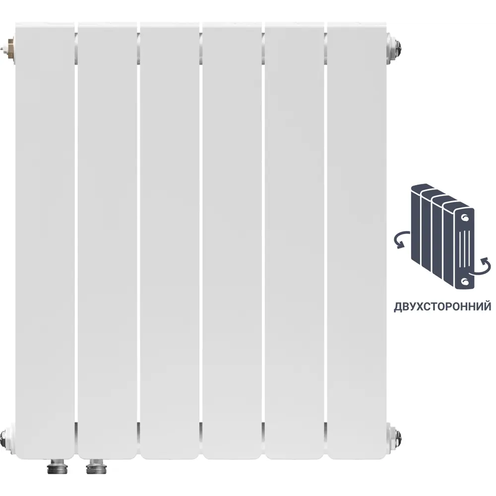 EQUATION Биметаллический радиатор двухсторонний 500 мм - эстетика и эффективность 89106834 STLM-0078436