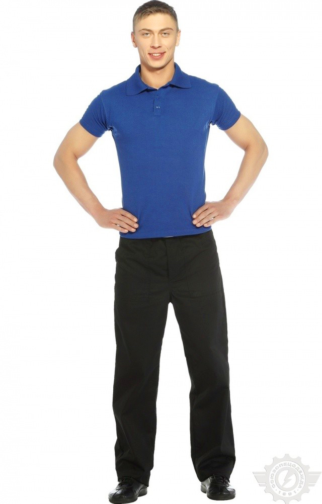 66402 Тенниска-поло василек  Одежда для салонов красоты  размер XL (52) Спецодежда  - Вид №8