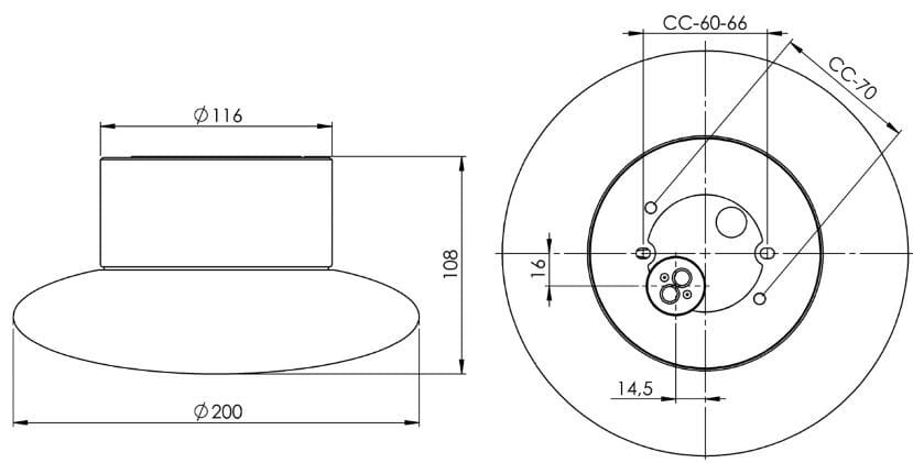 Настенный светильник / потолочный светильник из стекла и фарфора Ifö Electric Aton ARCH-00031202 - Вид №3
