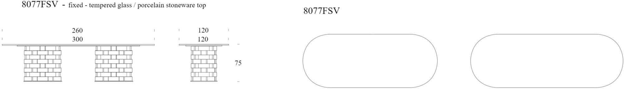 Tonin Casa Стол из мрамора black marquina с основанием из массива ореха  T8077  - Вид №2