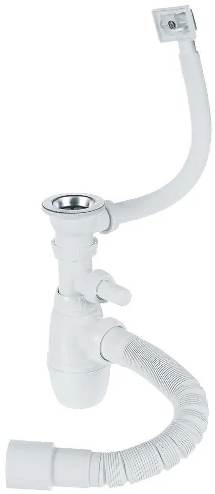 Сифон Wirquin для мойки с переливом и подключением стиральной машины 18550967