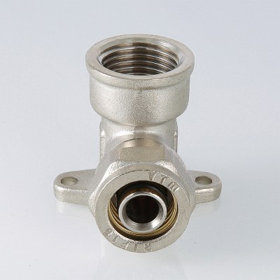 VTm.354.N.002005 Фитинг обжимной – угольник с креплением (водорозетка) Valtec 20 мм х 3/4"  - Вид №11