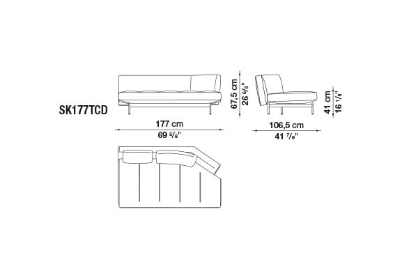 Секционный диван из ткани B&B Italia SAKé ARCH-00142615 - Вид №10
