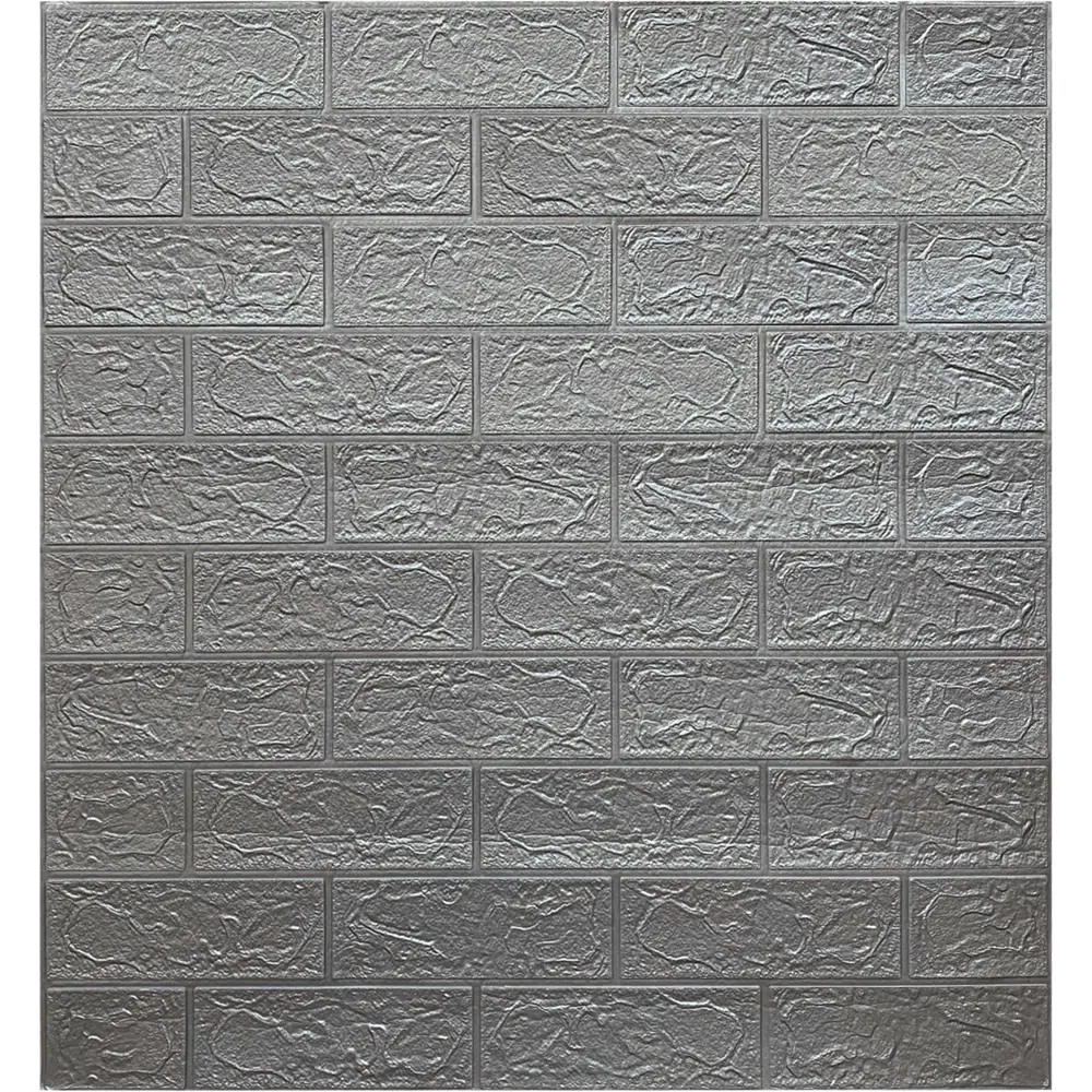 GRACE Панель 3D Кирпич серый металлик - стильная отделка стен 82721097 STLM-0034785