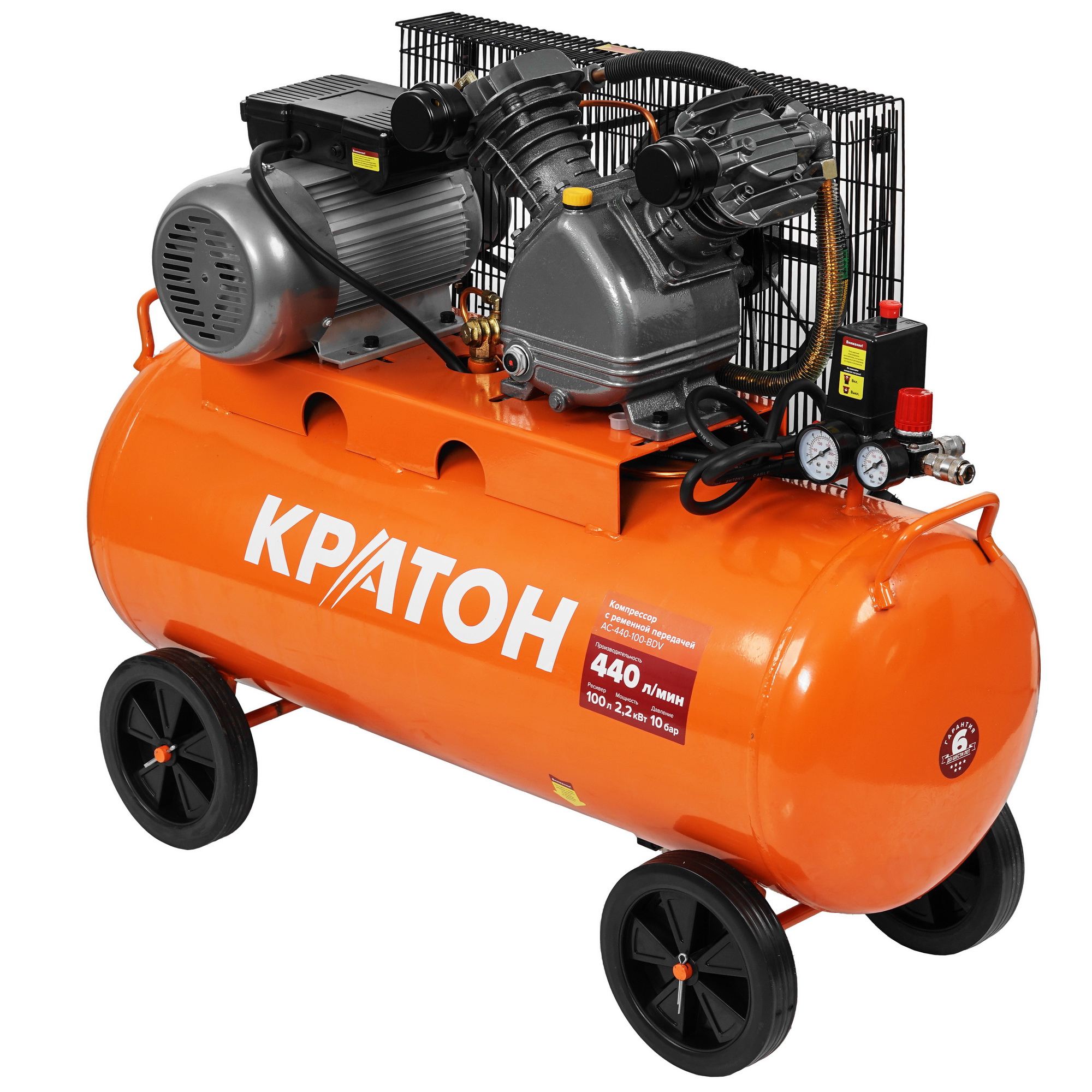 Компрессор поршневой масляный Кратон AC-440-100-BDV 9024850 STDN-0101575