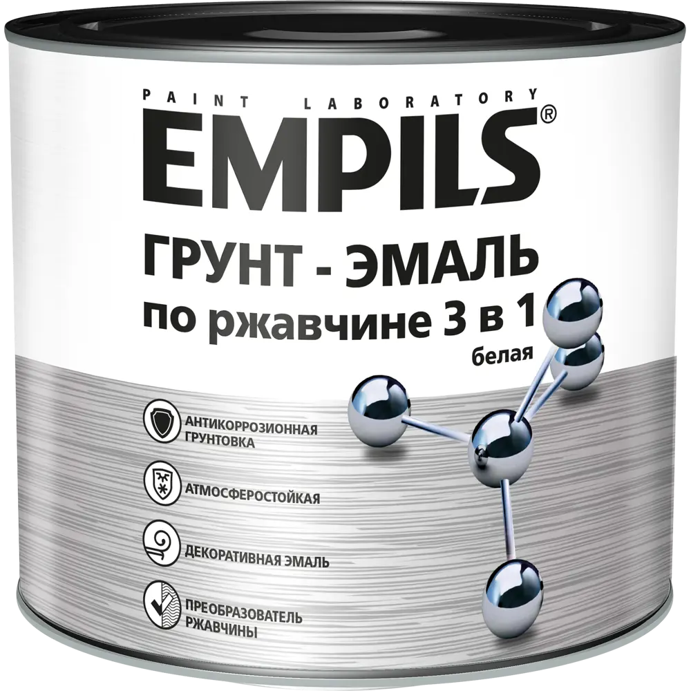 Грунт-эмаль по ржавчине 3в1 Empils PL гладкая цвет белый 2.7 кг 84434163 STLM-2053285  - Вид №1