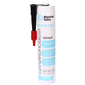 Герметик силиконовый Masterteks аквариумный уксусный черный 290 мл