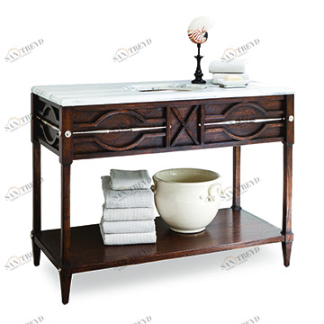 Тумбочка, большая (от 37 до 59,5) 17554-110-401 Spindle Sink Chest - Walnut Ambella 