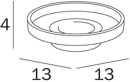 INDA® Мыльница столешница из матового стекла Touch R46110 - Вид №1