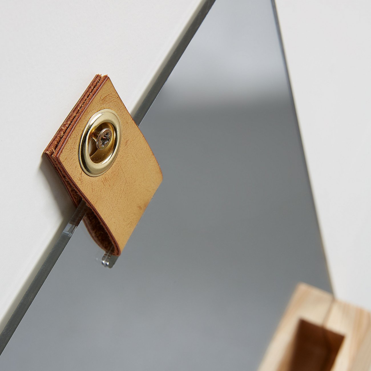 Зеркало с полкой настенное прямоугольное Lummi от La Forma LA FORMA LUMMI 298901 Натуральный  - Вид №2