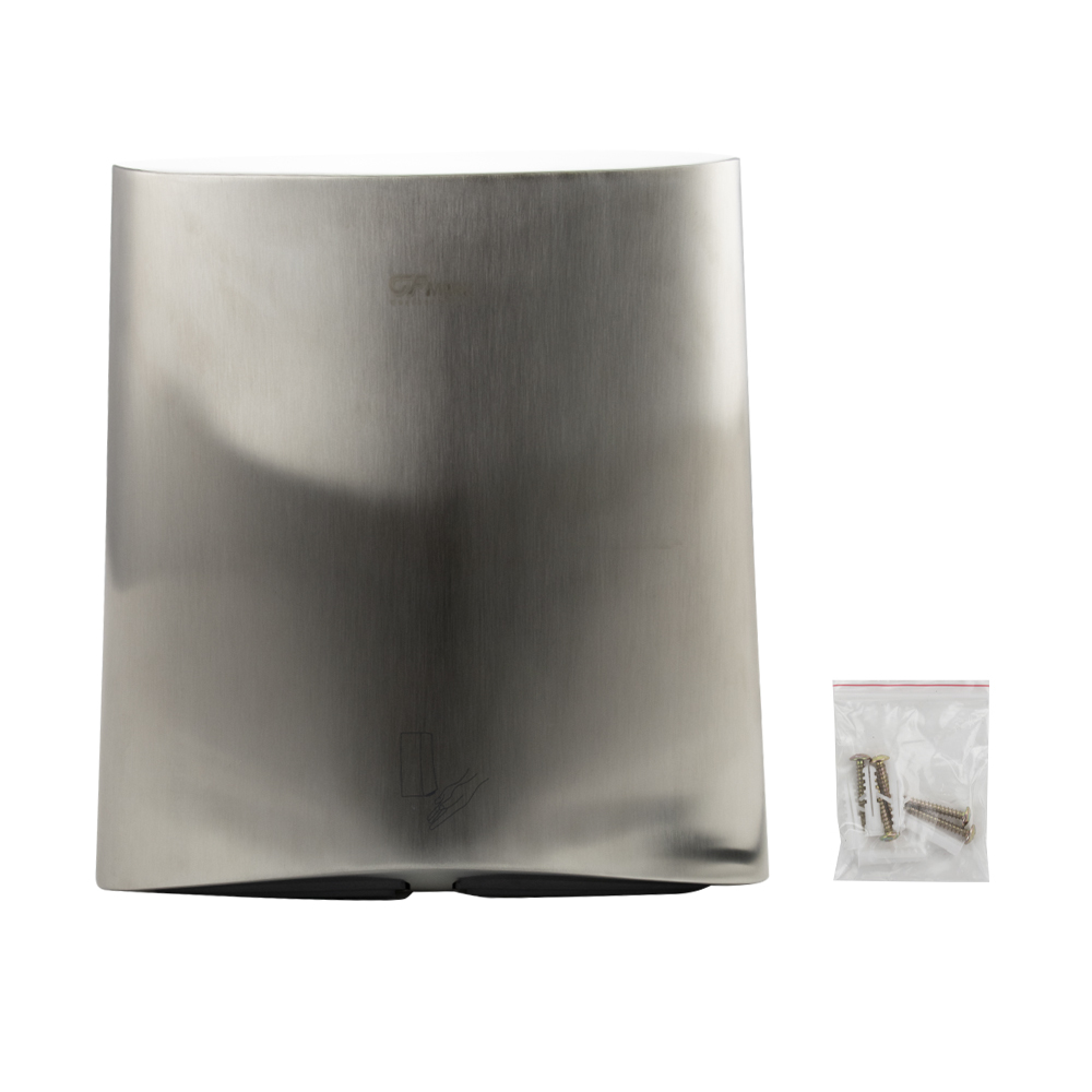 GFmark - Сушилка для рук, скоростная, модель V-windblade, антивандальная, корпус из нержавеющей стали, матовая, 2000W, код: 6954  - Вид №7