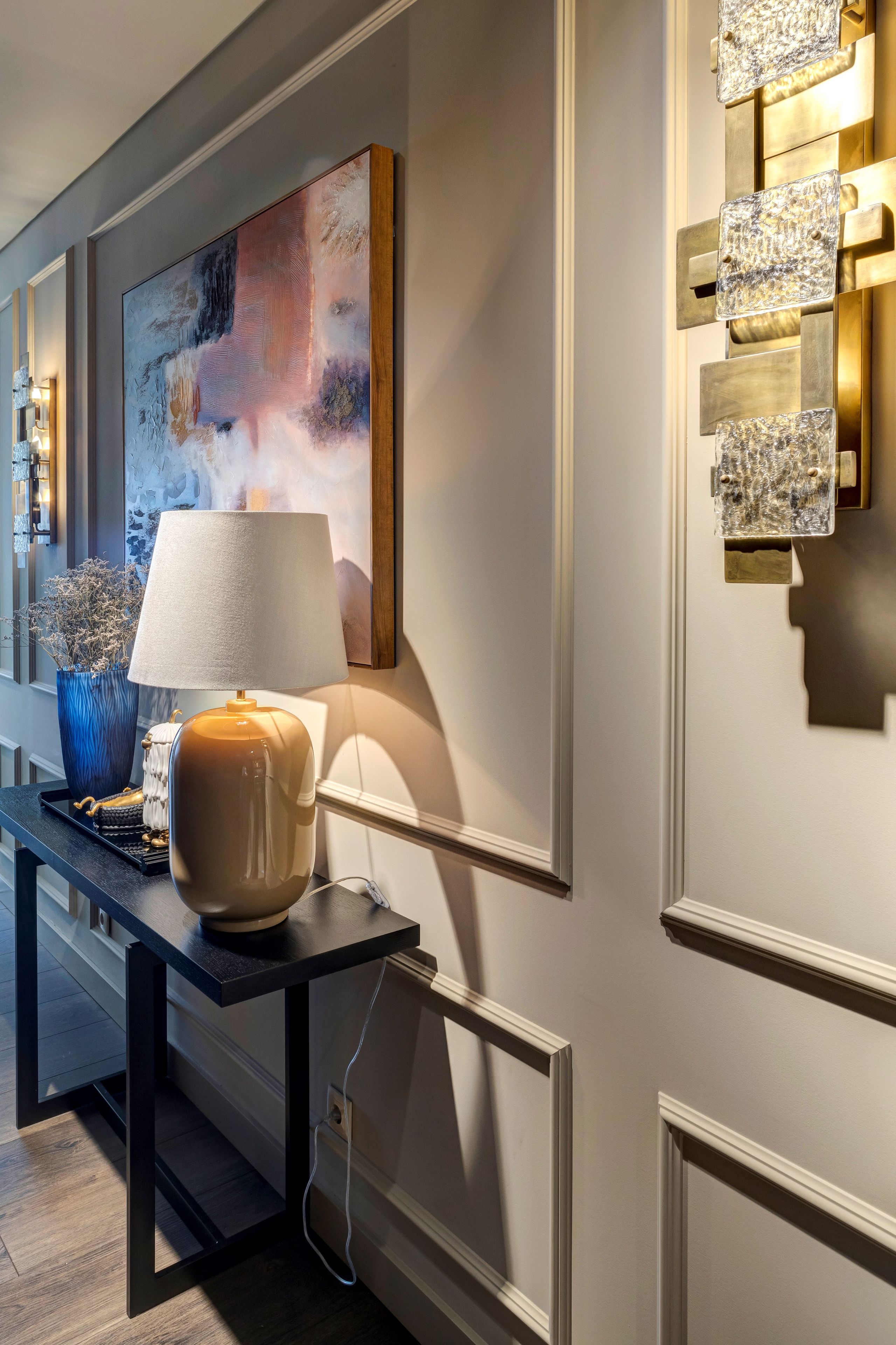 Лакированная прямоугольная консоль из латуни и дерева Stylish Club Fortune ARCH-00144604 - Вид №13