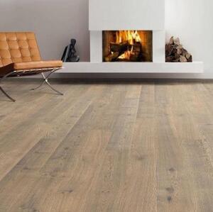 Паркетная доска Haro 4000 Series Top connect Табако Серый 530795 Дуб Натур с брашью (Текстурированная) 2200х180 мм.