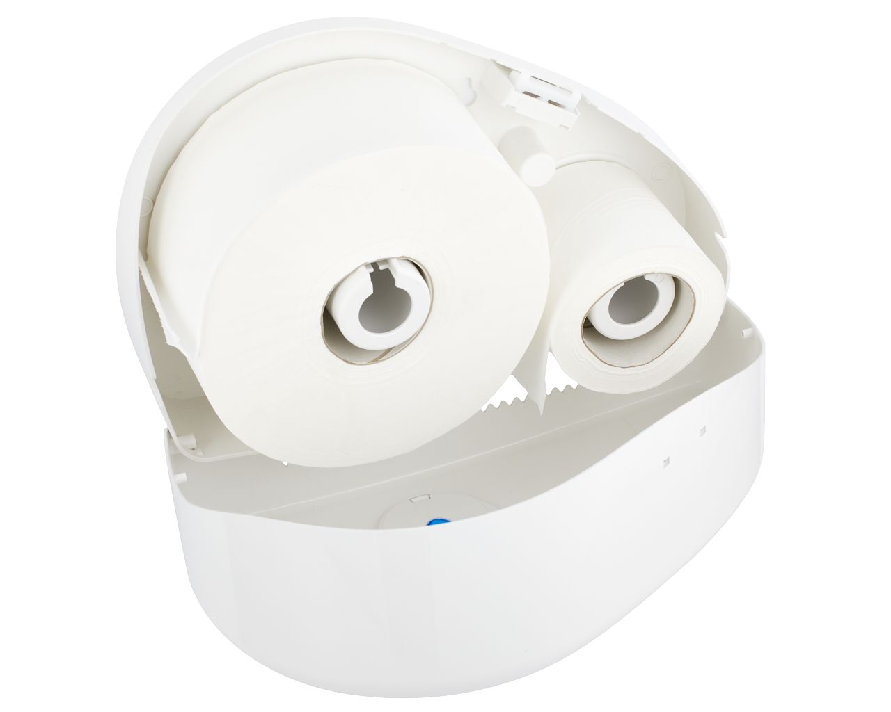 BTS202 Держатель рулона туалетной бумаги TOP DUO с держателем рулона, АБС-пластик, белый, серое окно Merida  - Вид №2