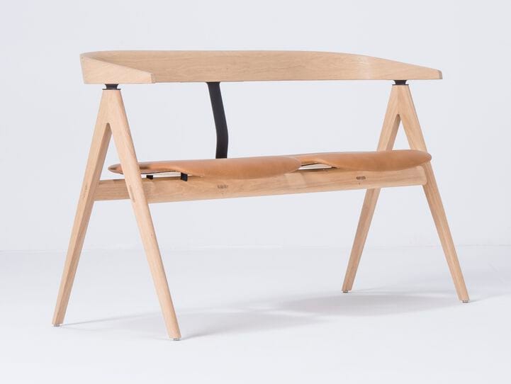 Кожаная мягкая скамья со спинкой Gazzda Ava ARCH-00114690 - Вид №1