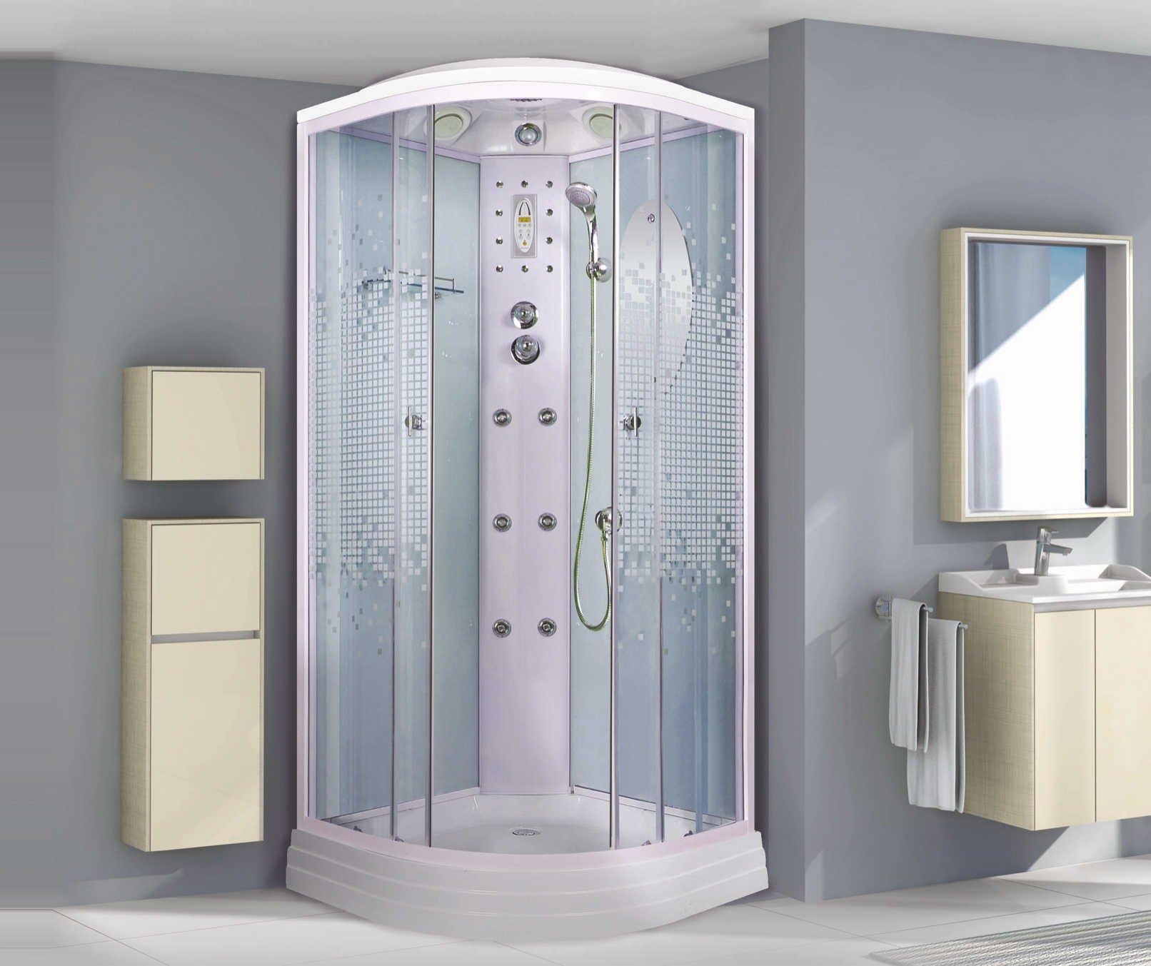 Душевая кабина NG-301-01N (900х900х2200) низкий поддон(16см) стекло МОЗАИКА Niagara Ultra 3010154N