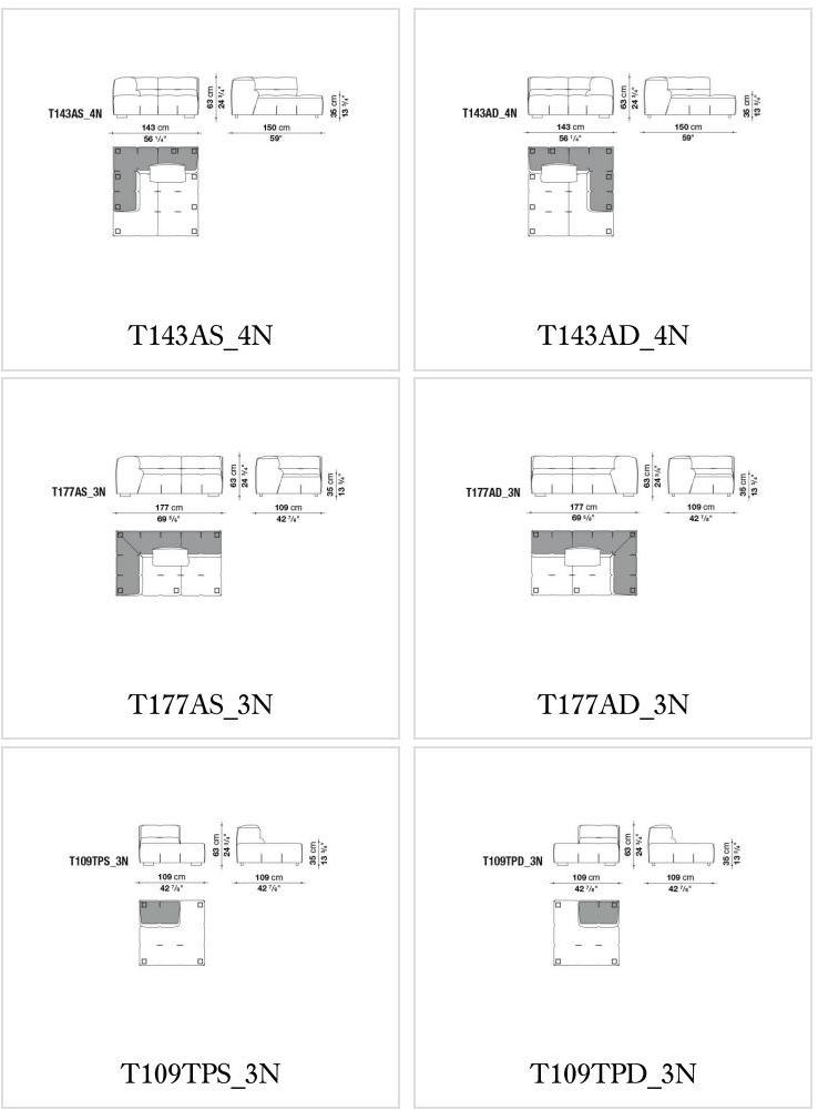 B&B Italia Модульный угловой диван из ткани Tufty-too sun-id-1506777 - Вид №7