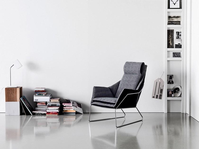 Saba Italia Кресло Bergere из ткани с высокой спинкой New york sun-id-1388853 - Вид №7