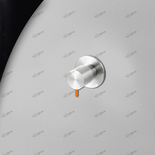 Запорный вентиль глянцевая сталь с оранжевой ручкой Toki Radomonte TKI50CIL24 TKI50LCIL24