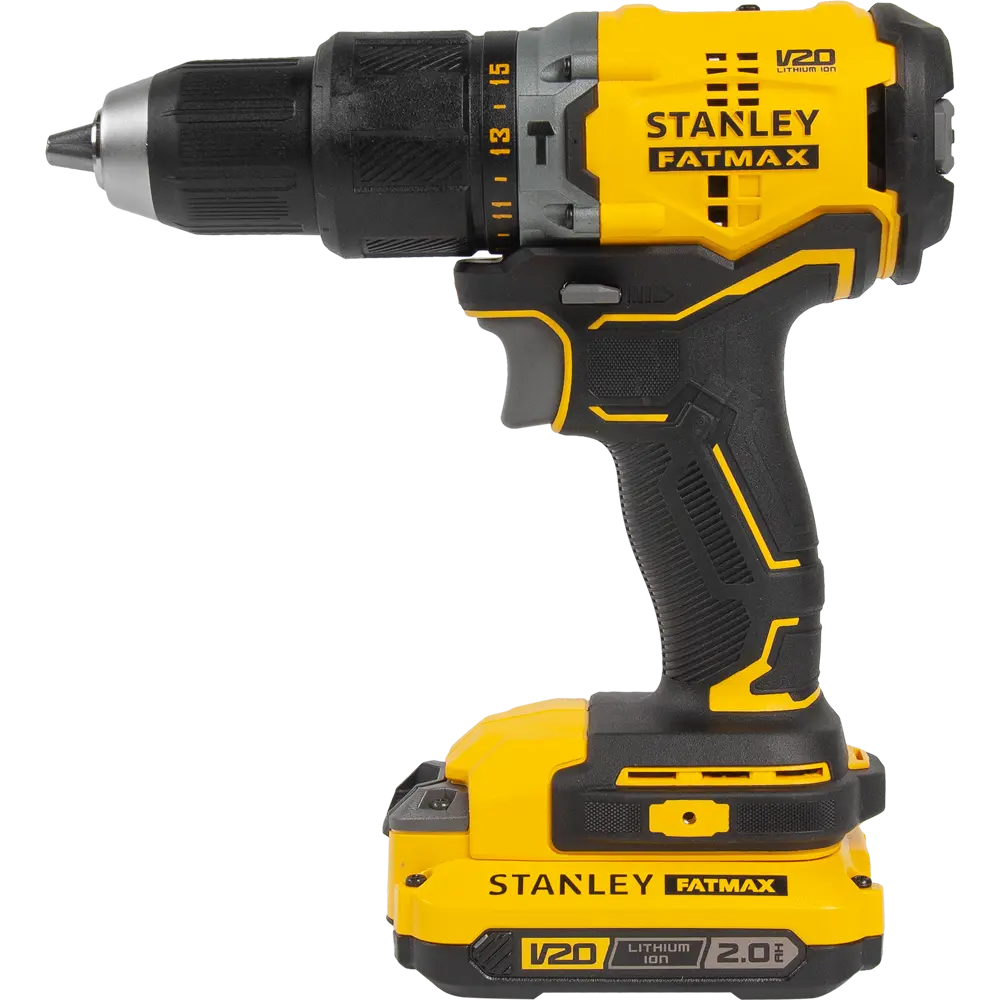 Дрель-шуруповерт аккумуляторная бесщеточная ударная Stanley Fatmax SBD715D2K, 18 В Li-ion 2х2 Ач STLM-2198165 - Вид №1