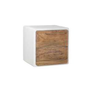 Квадратная гипсовая тумбочка с ящиками