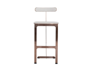 Стальной барный стул со спинкой