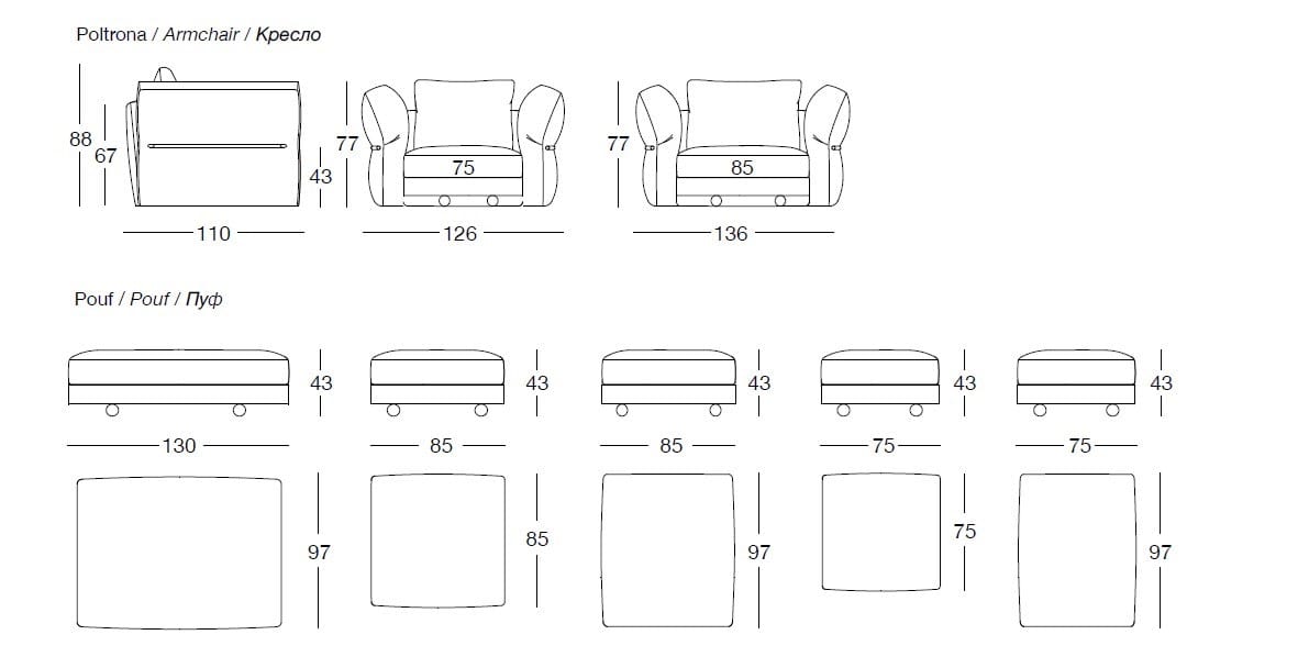 Ткань диван Longhi Loveluxe 2020-Sartoria collection ARCH-00019752 - Вид №13