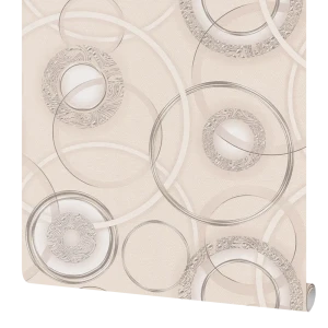 Обои бумажные Московская обойная фабрика Рондо в бежево-золотых тонах 89369373