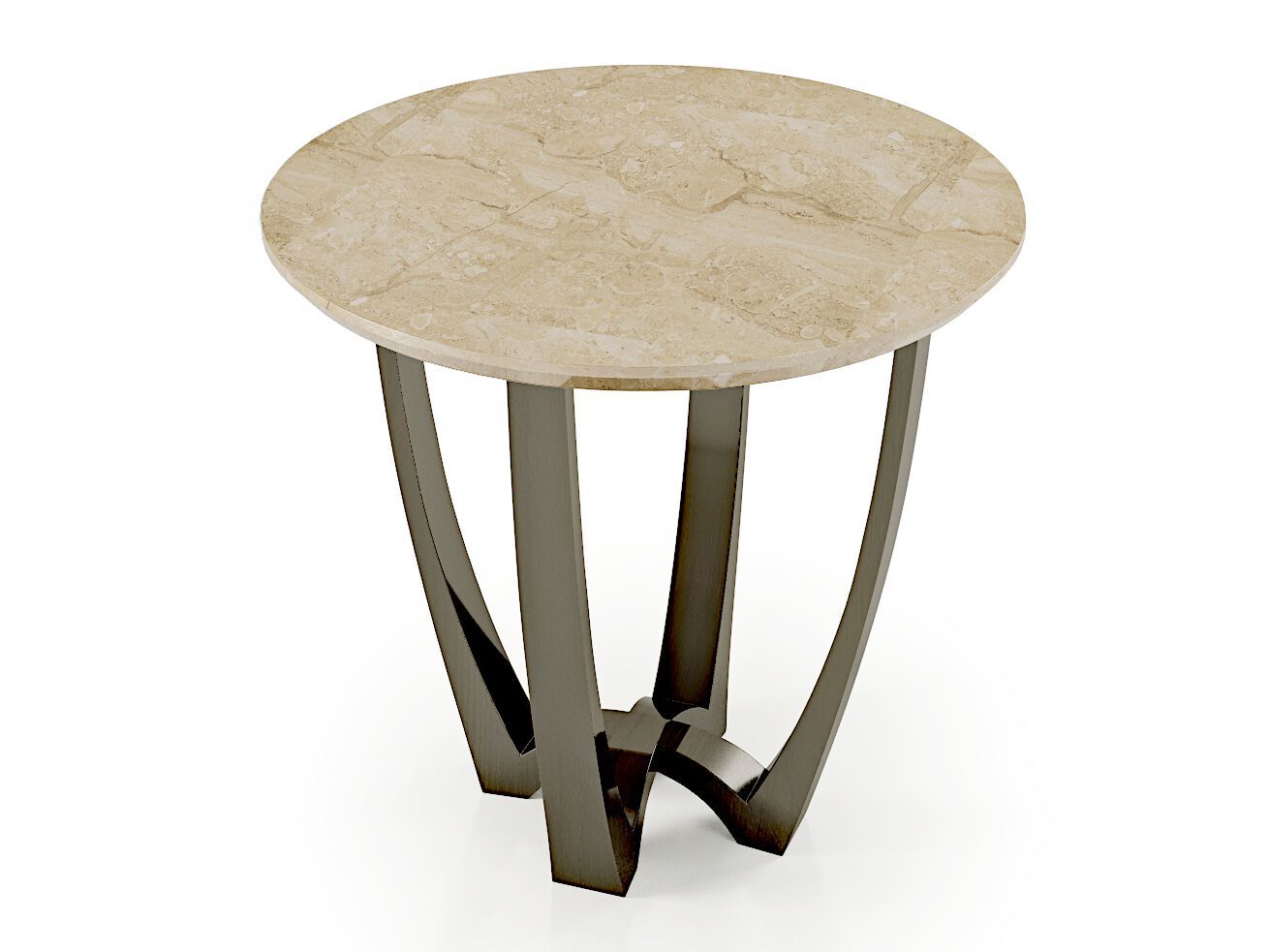Высокий круглый мраморный журнальный столик Bizzotto Italia Symphony-Infinity ARCH-00104964 - Вид №5
