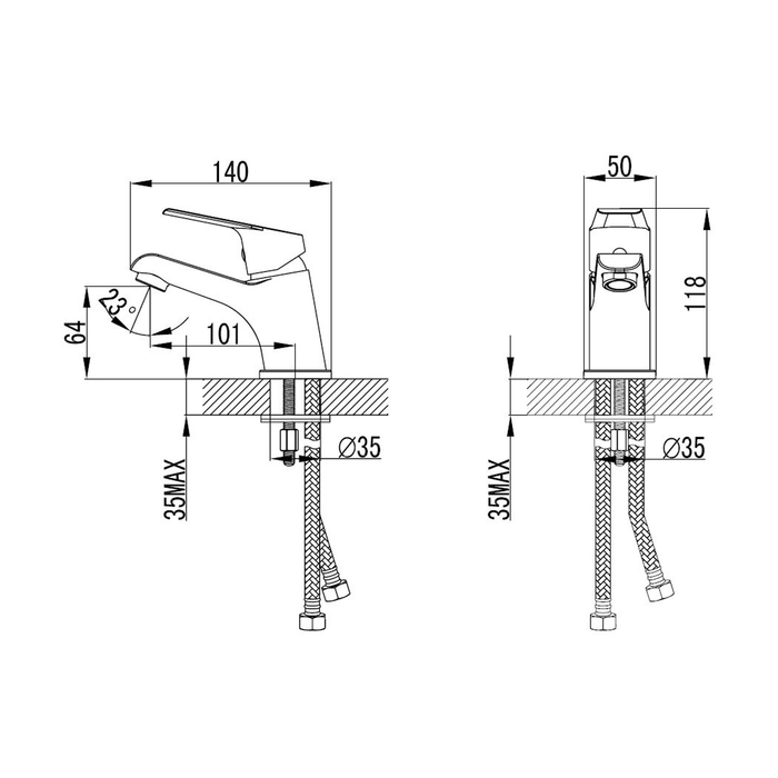 NELSB00M01 Смеситель для умывальника Milardo Nelson - Вид №7