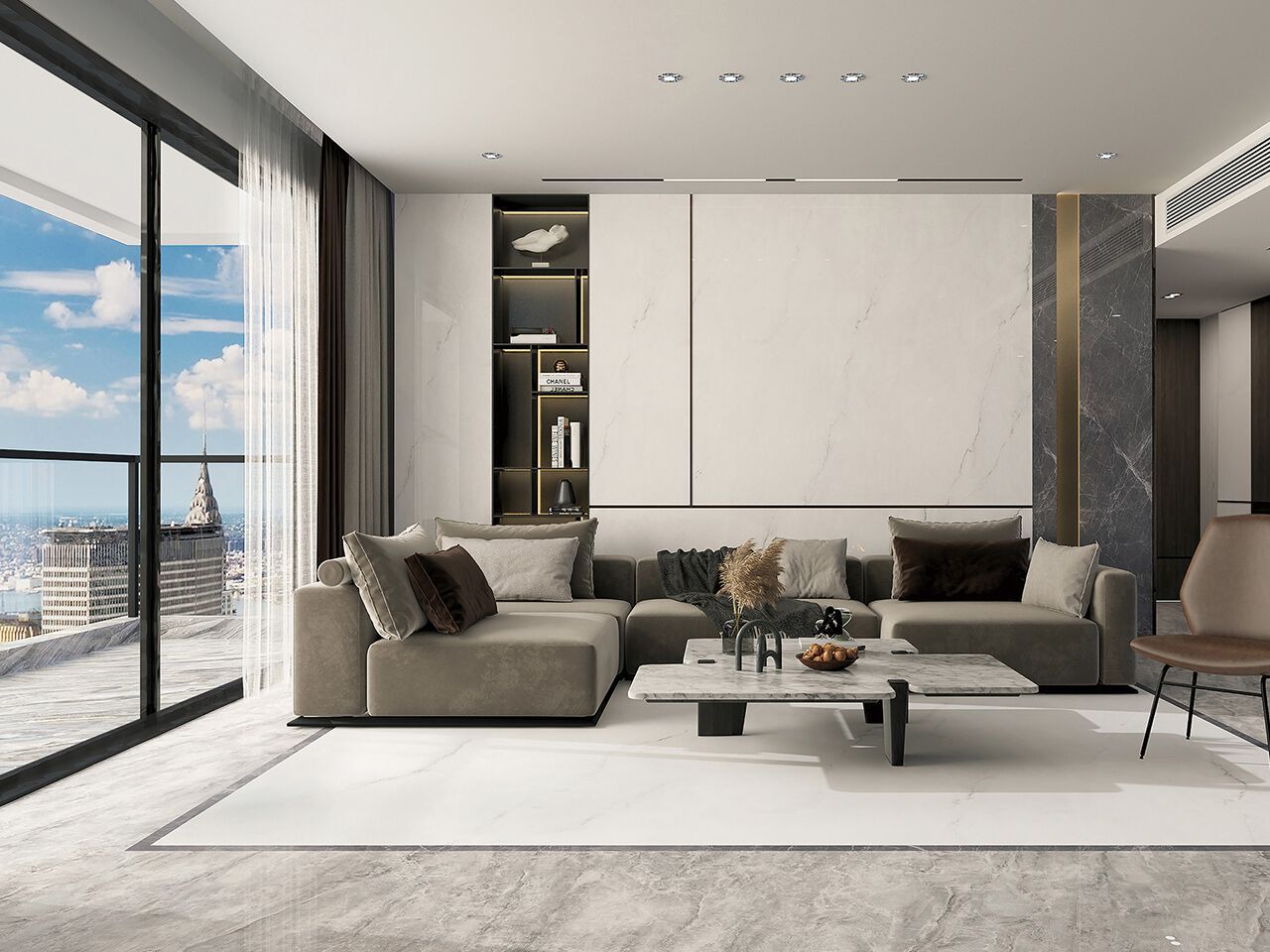 Мраморный пол / покрытие GANI MARBLE TILES BIANCO LINCOLN ARCH-00101839