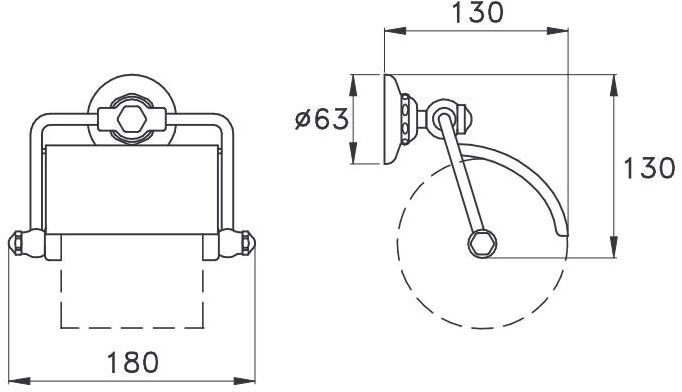 RUBINETTERIE STELLA Держатель рулона Italica It10014 - Вид №1