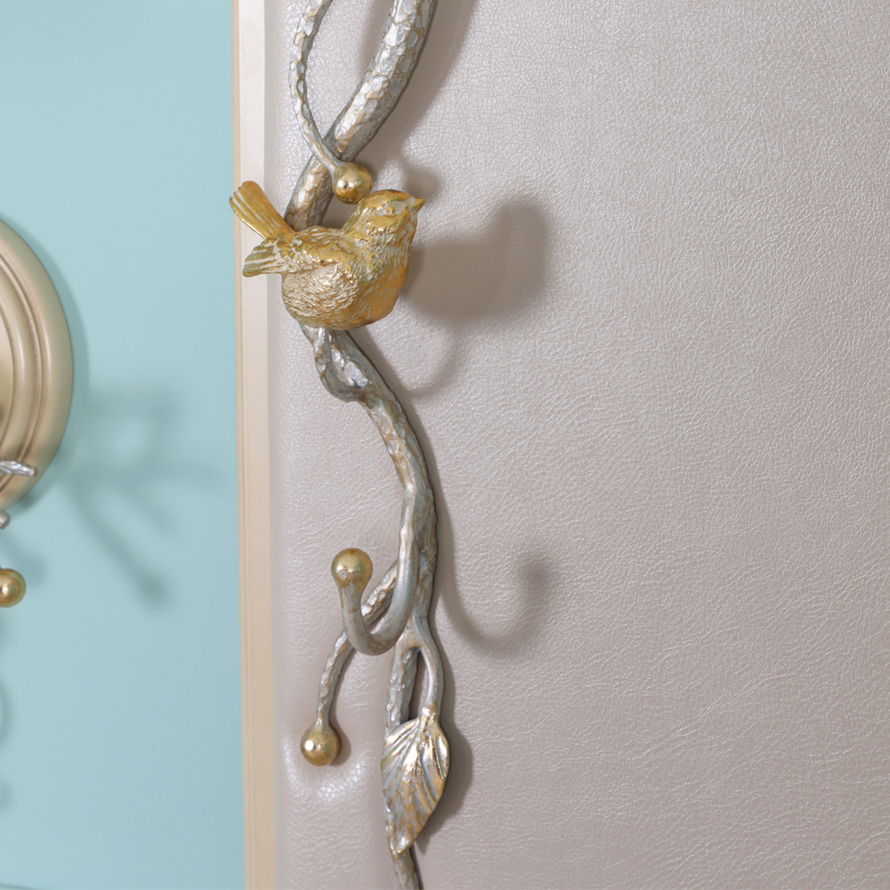 15011 Вешалка настенная Терра (с зеркалом) Айвори Мраморное золото BOGACHO 4627196590557 - Вид №4