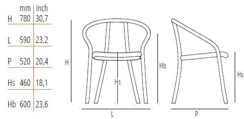 Wiener GTV Design Штабелируемый стул из бука с подлокотниками sun-id-1430464 - Вид №9