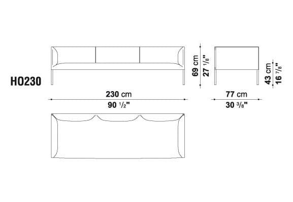 3-местный тканевый диван B&B Italia Project ARCH-00117980 - Вид №3