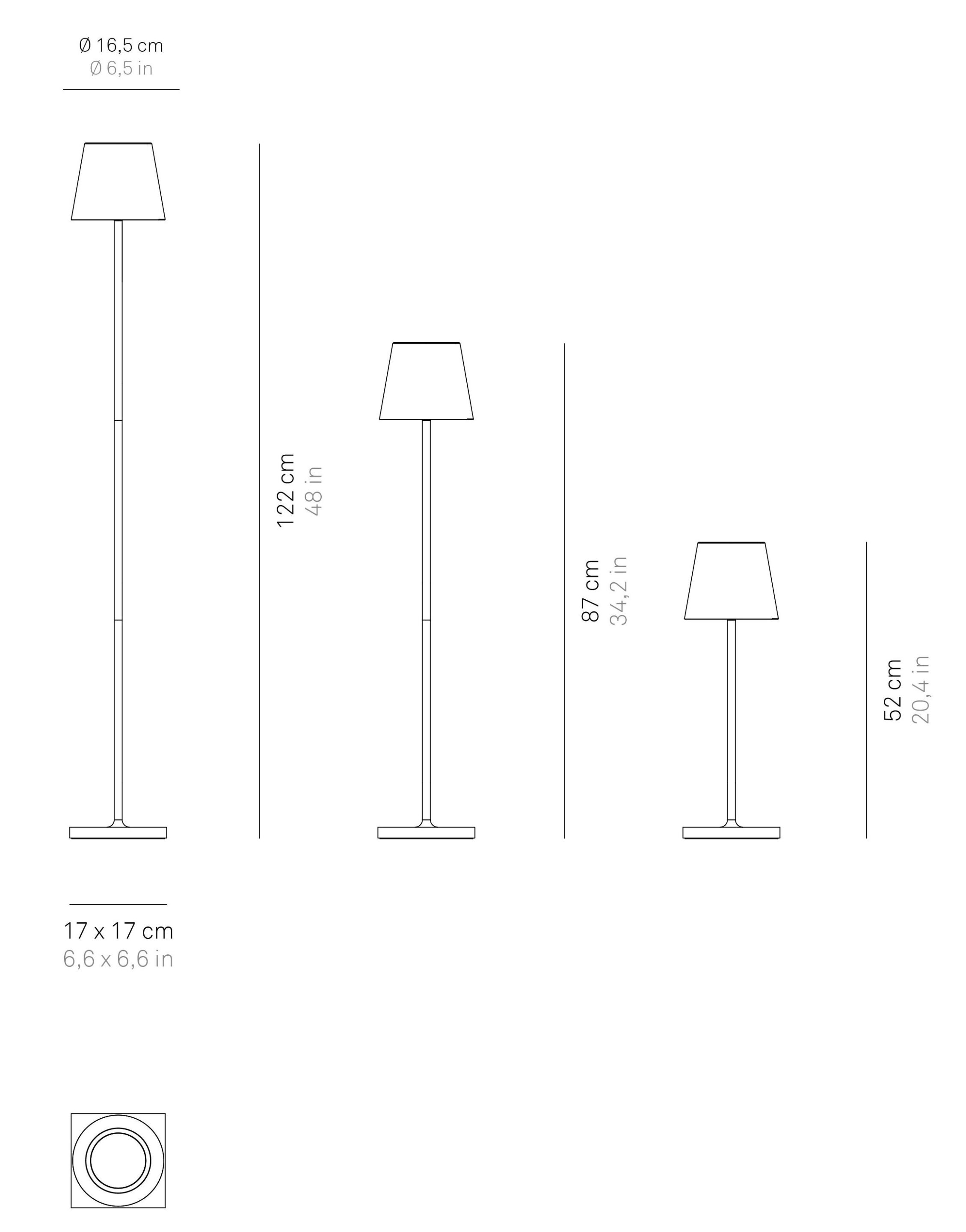 Аккумуляторная алюминиевая светодиодная напольная лампа In Stock Шафран ARCH-00013587