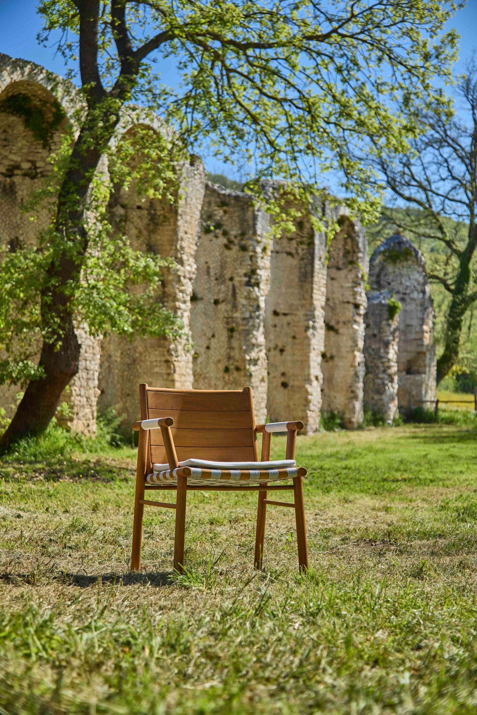 Стул для сада из тикового дерева с подлокотниками YAAZ Uz ARCH-00131019 - Вид №6