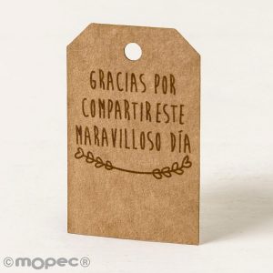 X738.01.1 Прямоугольная карта «спасибо за поделиться…», 36 единиц. Dekoraniaevents Bodas