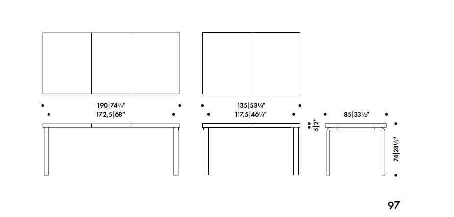 Деревянный прямоугольный выдвижной стол Artek L-leg ARCH-00133752 - Вид №2