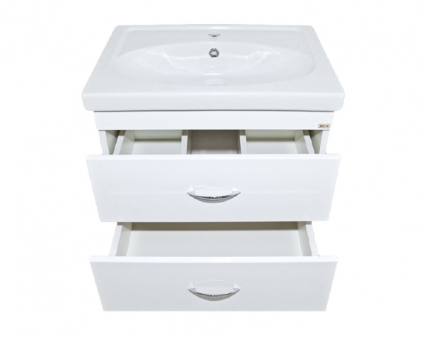 Тумба Калипсо-60 прямая белая с раков. меб. Калипсо-60 см MISTY 2312220 - Вид №1