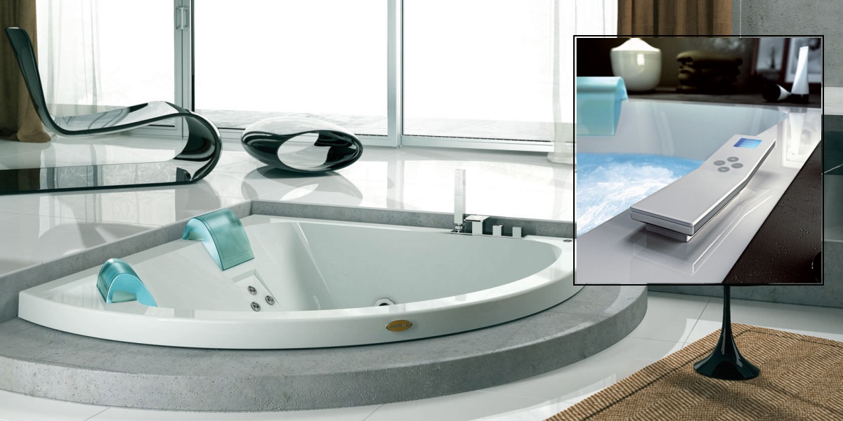 Ванна с гидромассажем "HYDRO TOP" Aquasoul Corner 155 встроенная 9443-700 Jacuzzi 9443700 - Вид №1