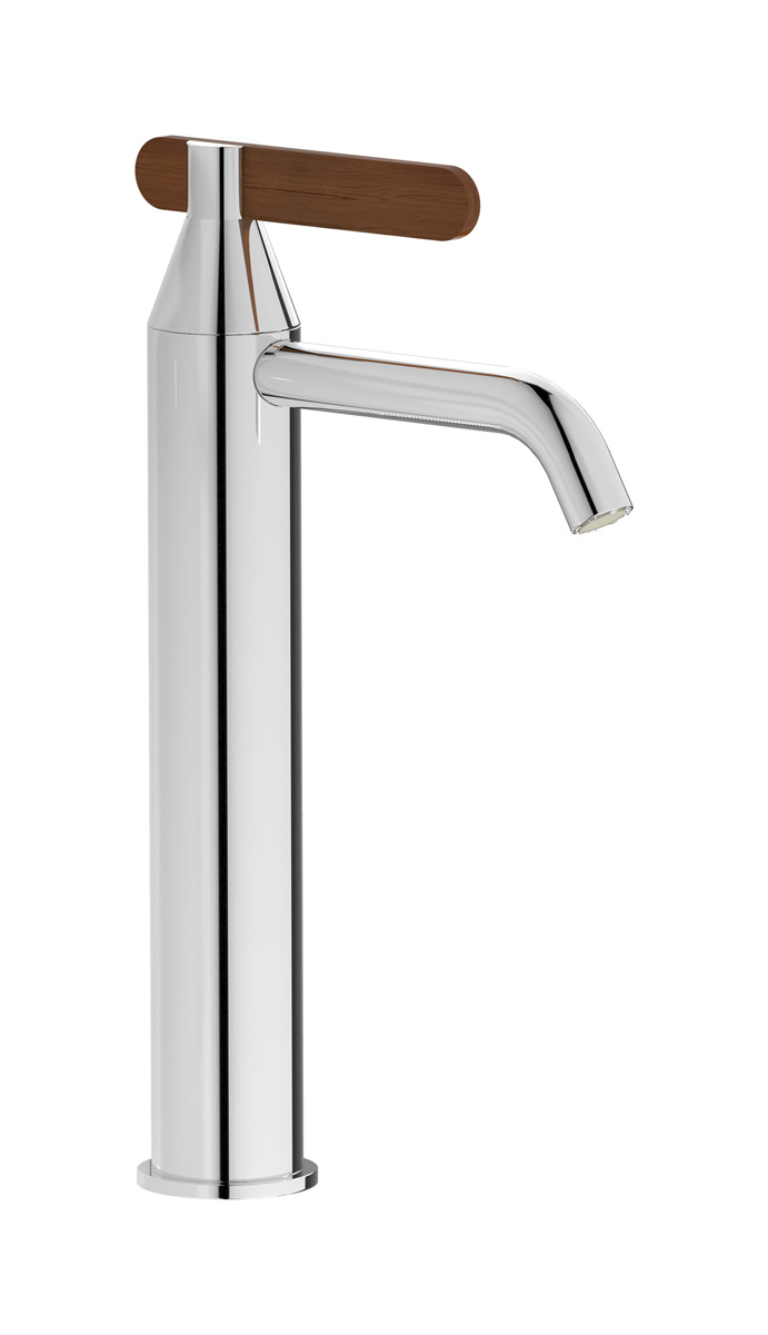 Высокий смеситель для раковины на 1 отверстие в комплекте с донным клапаном WE ARE IB ol207sr Chrome Soho