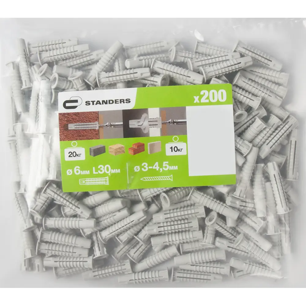Дюбель потайной STANDERS PDU N 6x30 мм для прочных оснований (200 шт) 83387856 STLM-0040763 - Вид №5