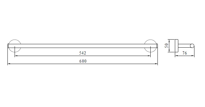 A7M346400 Вешалка для полотенец 65 см хром шт AM.PM Move - Вид №1