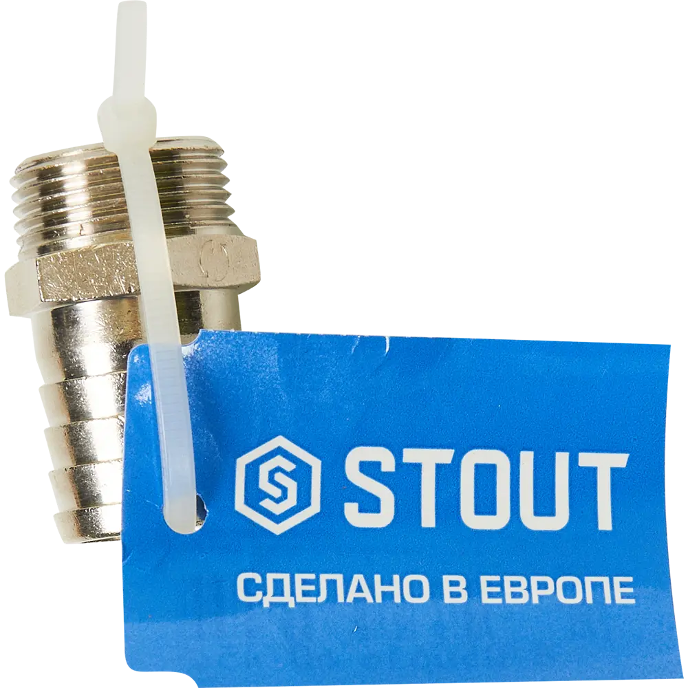 Штуцер Stout 3/4"x25 мм НР никелированная латунь 84868152 STLM-2032565  - Вид №2