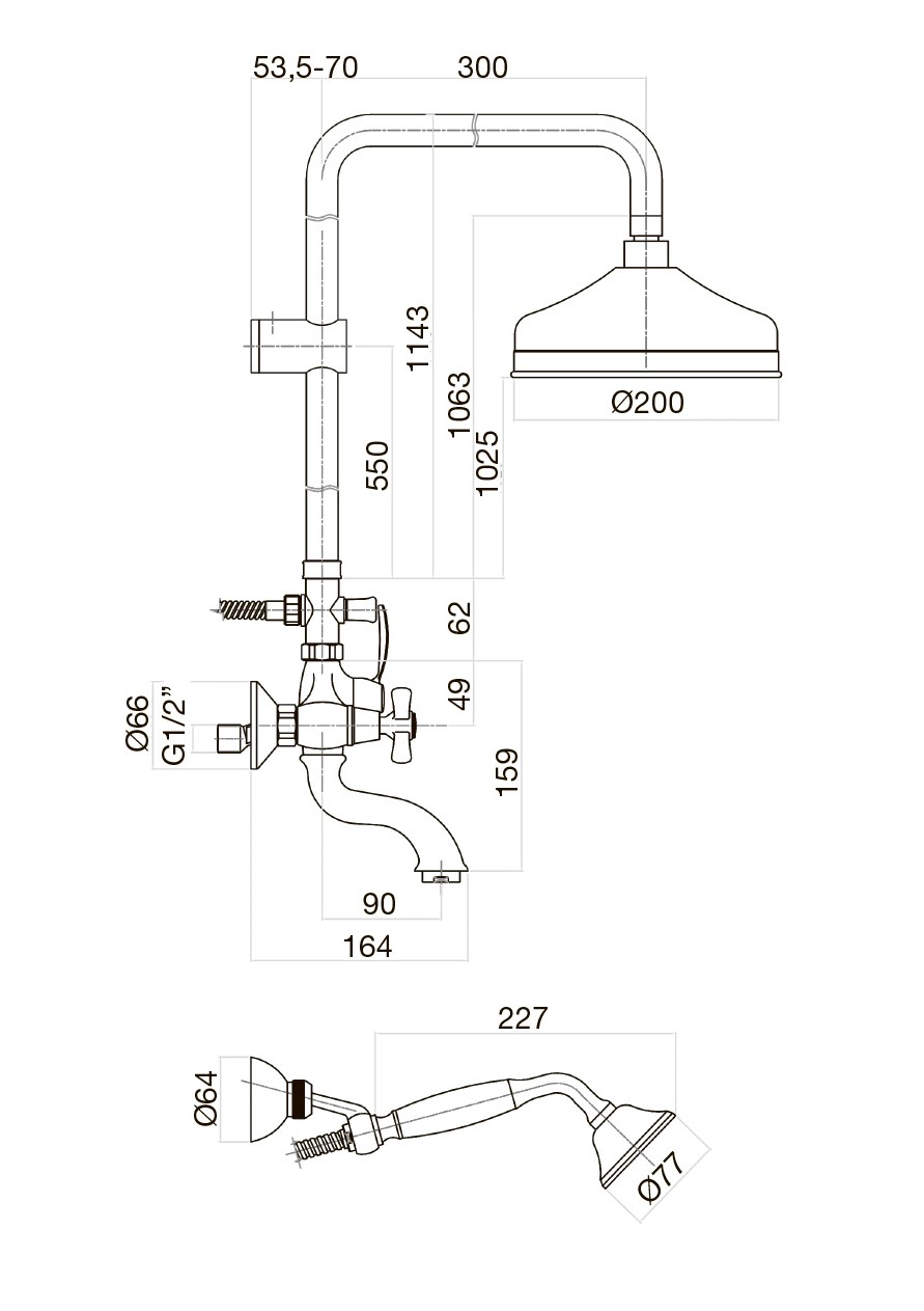 AM721208017 Душевая система Webert Armony - Вид №1