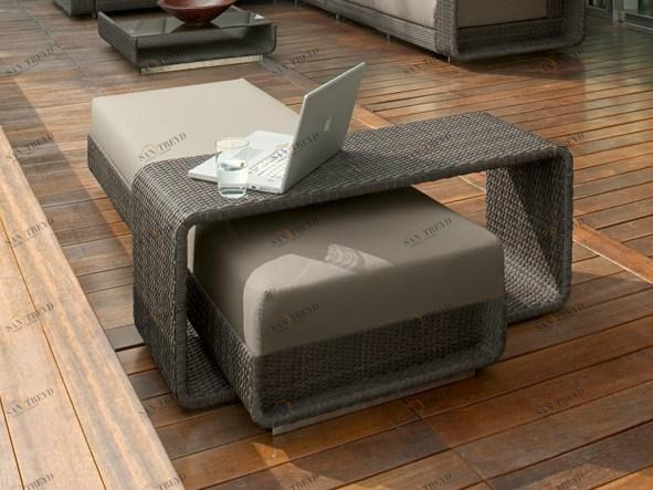 Roberti Низкий прямоугольный алюминиевый садовый столик Hamptons sun-id-1361722